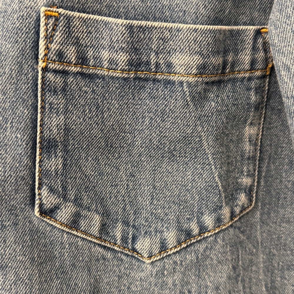🔥GOOD AMERICAN Cropped Denim Shirt - Picture 3 of 9